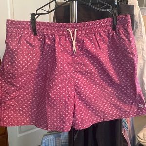 Ferragamo swim trunks size 56 purple with rooster good used condition